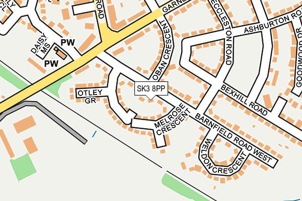 SK3 8PP map - OS OpenMap – Local (Ordnance Survey)