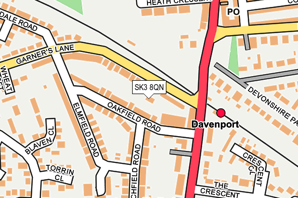 SK3 8QN map - OS OpenMap – Local (Ordnance Survey)