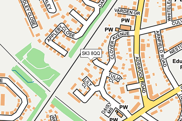 SK3 8QQ map - OS OpenMap – Local (Ordnance Survey)