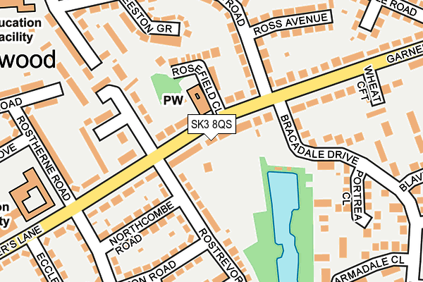 SK3 8QS map - OS OpenMap – Local (Ordnance Survey)