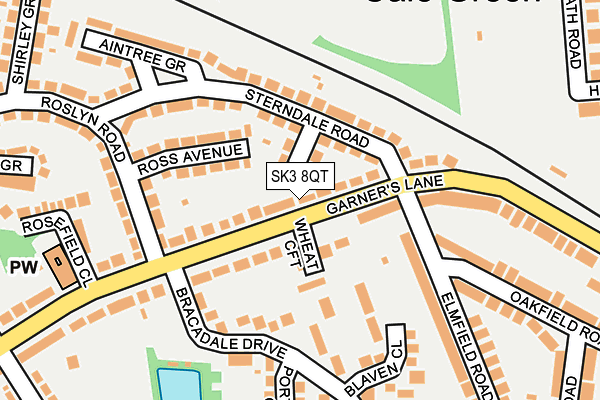 SK3 8QT map - OS OpenMap – Local (Ordnance Survey)