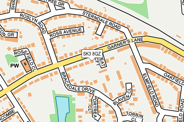 SK3 8QZ map - OS OpenMap – Local (Ordnance Survey)