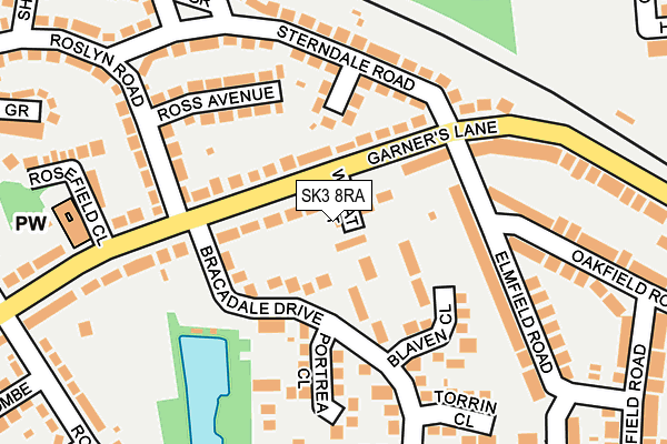 SK3 8RA map - OS OpenMap – Local (Ordnance Survey)