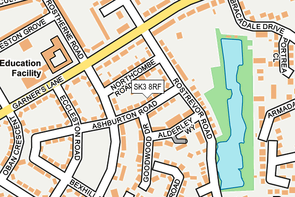 SK3 8RF map - OS OpenMap – Local (Ordnance Survey)