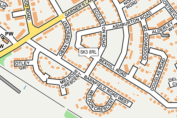 SK3 8RL map - OS OpenMap – Local (Ordnance Survey)