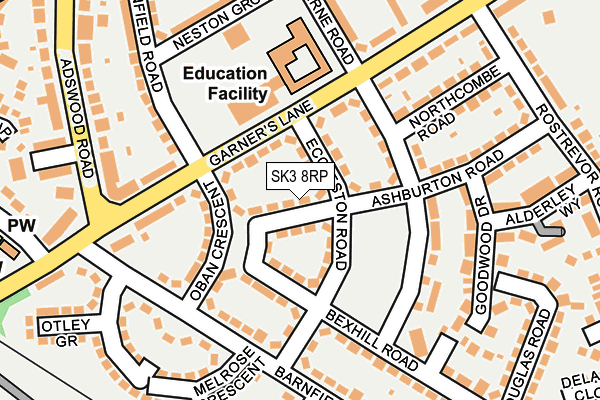 SK3 8RP map - OS OpenMap – Local (Ordnance Survey)