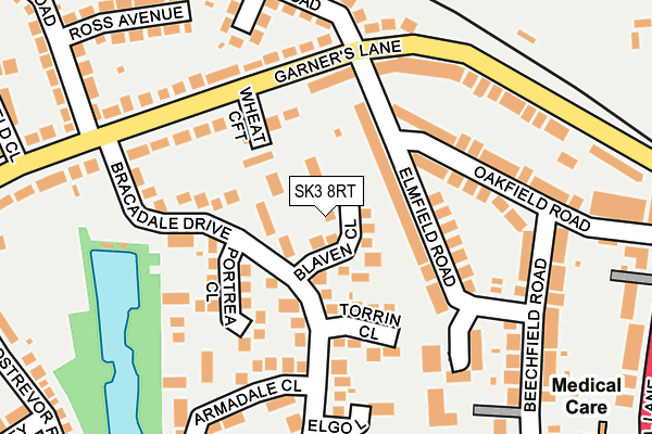 SK3 8RT map - OS OpenMap – Local (Ordnance Survey)