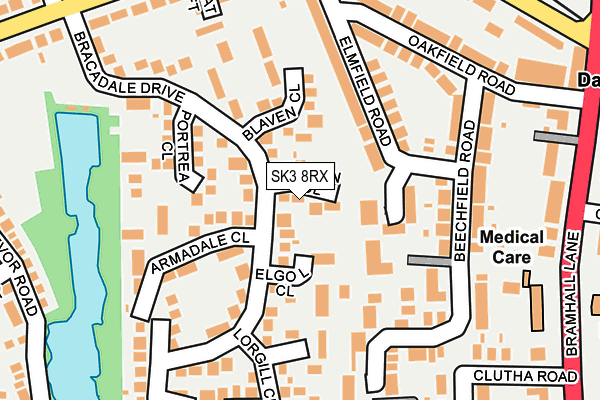 SK3 8RX map - OS OpenMap – Local (Ordnance Survey)