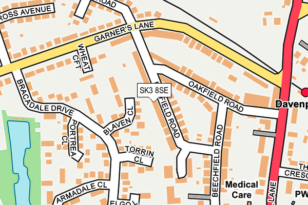 SK3 8SE map - OS OpenMap – Local (Ordnance Survey)