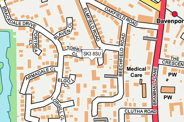 SK3 8SU map - OS OpenMap – Local (Ordnance Survey)