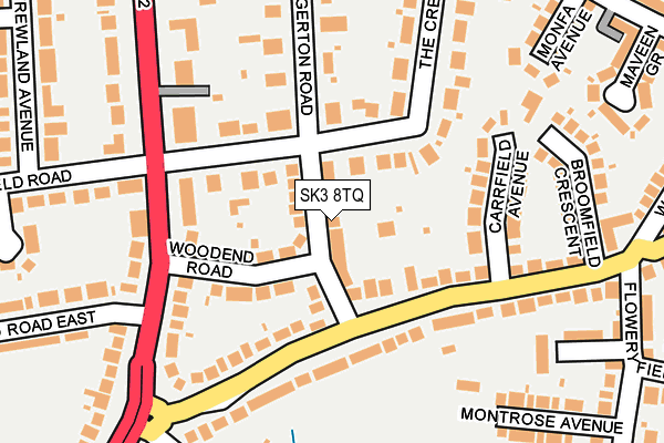 SK3 8TQ map - OS OpenMap – Local (Ordnance Survey)
