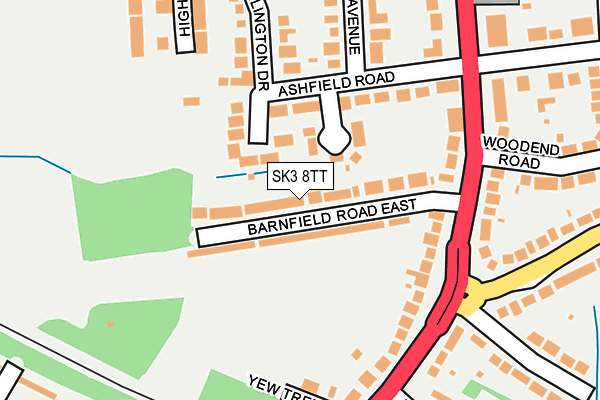 SK3 8TT map - OS OpenMap – Local (Ordnance Survey)