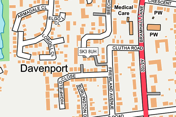SK3 8UH map - OS OpenMap – Local (Ordnance Survey)