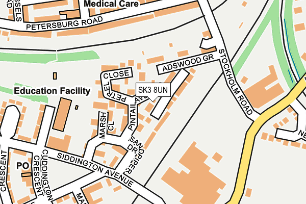 SK3 8UN map - OS OpenMap – Local (Ordnance Survey)