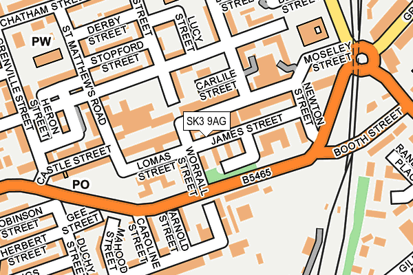 SK3 9AG map - OS OpenMap – Local (Ordnance Survey)