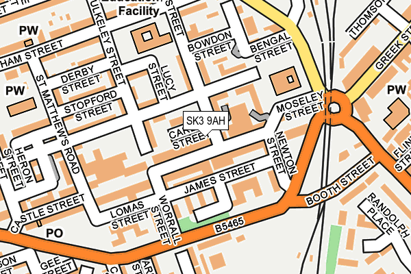 SK3 9AH map - OS OpenMap – Local (Ordnance Survey)