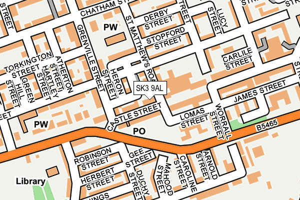 SK3 9AL map - OS OpenMap – Local (Ordnance Survey)