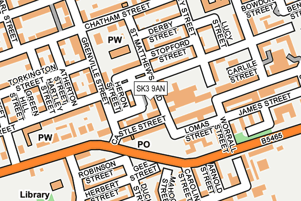 SK3 9AN map - OS OpenMap – Local (Ordnance Survey)