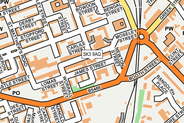 SK3 9AQ map - OS OpenMap – Local (Ordnance Survey)