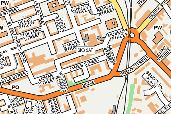 SK3 9AT map - OS OpenMap – Local (Ordnance Survey)