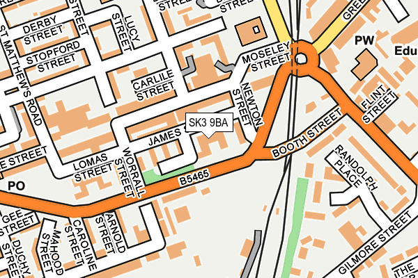 SK3 9BA map - OS OpenMap – Local (Ordnance Survey)