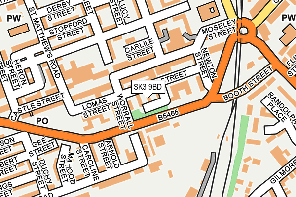 SK3 9BD map - OS OpenMap – Local (Ordnance Survey)