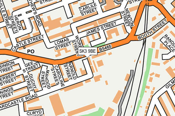 SK3 9BE map - OS OpenMap – Local (Ordnance Survey)