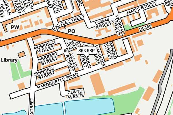SK3 9BP map - OS OpenMap – Local (Ordnance Survey)