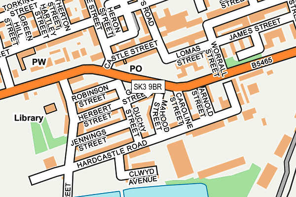 SK3 9BR map - OS OpenMap – Local (Ordnance Survey)