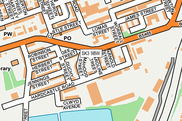 SK3 9BW map - OS OpenMap – Local (Ordnance Survey)