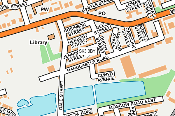 SK3 9BY map - OS OpenMap – Local (Ordnance Survey)