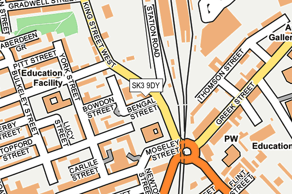 SK3 9DY map - OS OpenMap – Local (Ordnance Survey)