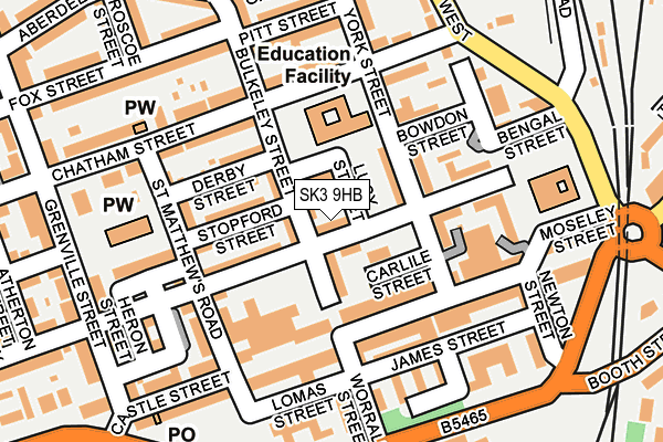 SK3 9HB map - OS OpenMap – Local (Ordnance Survey)