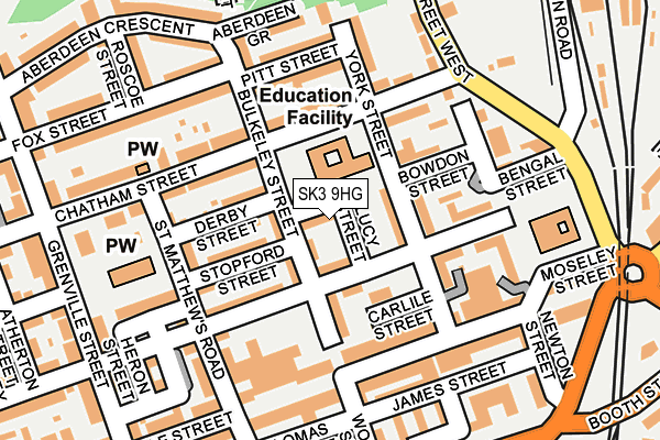 SK3 9HG map - OS OpenMap – Local (Ordnance Survey)