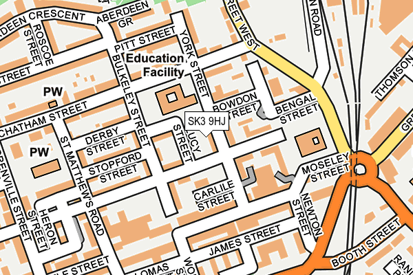 SK3 9HJ map - OS OpenMap – Local (Ordnance Survey)