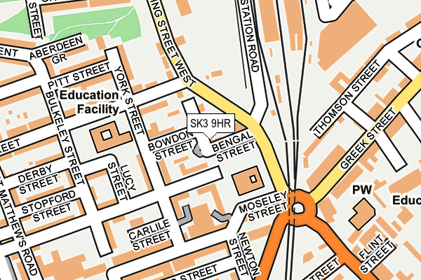 SK3 9HR map - OS OpenMap – Local (Ordnance Survey)