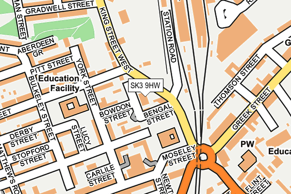 SK3 9HW map - OS OpenMap – Local (Ordnance Survey)
