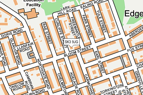 SK3 9JG map - OS OpenMap – Local (Ordnance Survey)