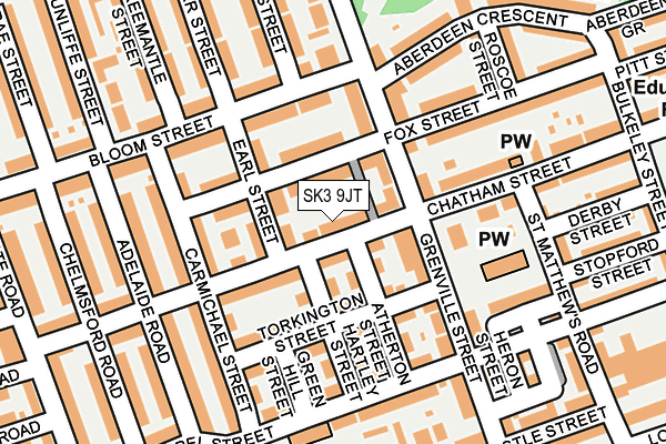 SK3 9JT map - OS OpenMap – Local (Ordnance Survey)