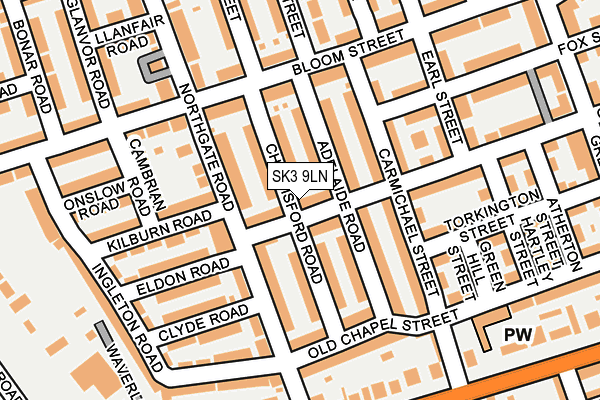 SK3 9LN map - OS OpenMap – Local (Ordnance Survey)