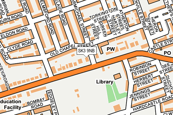 SK3 9NB map - OS OpenMap – Local (Ordnance Survey)