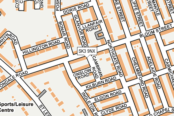 SK3 9NX map - OS OpenMap – Local (Ordnance Survey)