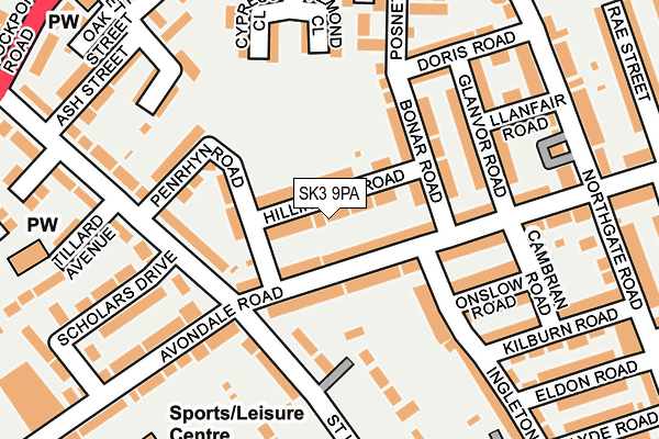 SK3 9PA map - OS OpenMap – Local (Ordnance Survey)