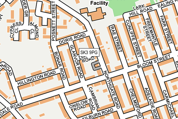 SK3 9PG map - OS OpenMap – Local (Ordnance Survey)