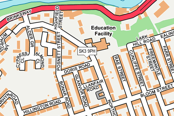 SK3 9PH map - OS OpenMap – Local (Ordnance Survey)