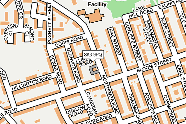 SK3 9PQ map - OS OpenMap – Local (Ordnance Survey)