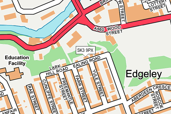 SK3 9PX map - OS OpenMap – Local (Ordnance Survey)