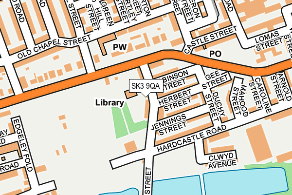 SK3 9QA map - OS OpenMap – Local (Ordnance Survey)