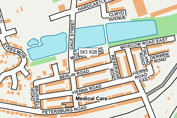 SK3 9QB map - OS OpenMap – Local (Ordnance Survey)