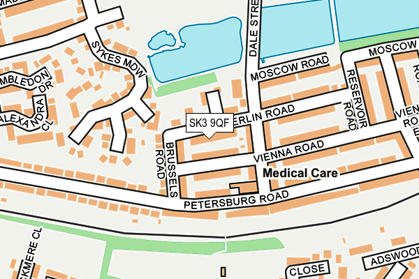 SK3 9QF map - OS OpenMap – Local (Ordnance Survey)